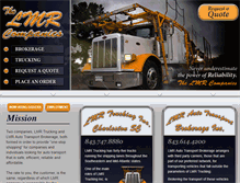 Tablet Screenshot of lmrtrucking.com